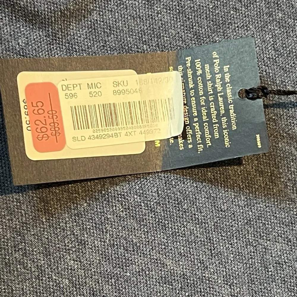Polo Ralph Lauren Men's 4XLT Polo Short Sleeve Blue NWT 